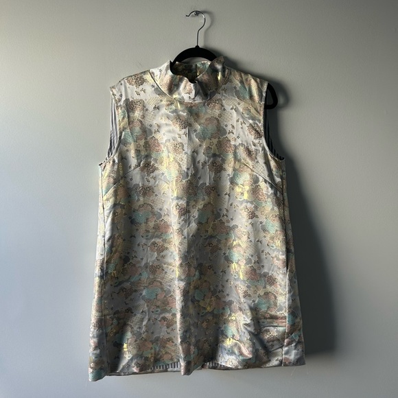 Buru Dresses & Skirts - Buru metallic floral printed sleeveless dress
